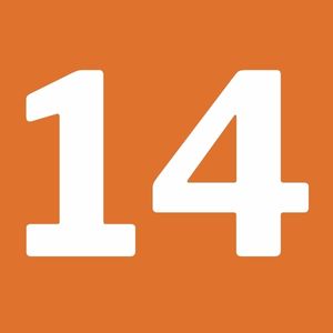 14 in orange box