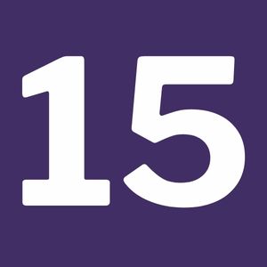 15 in purple box