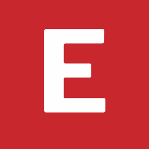E in red block