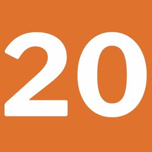 20 in orange box