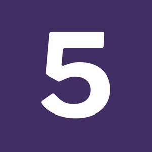 5 in purple box