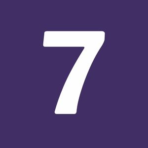 7 in purple box