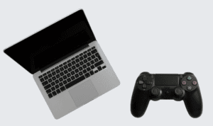 Laptop and game controller