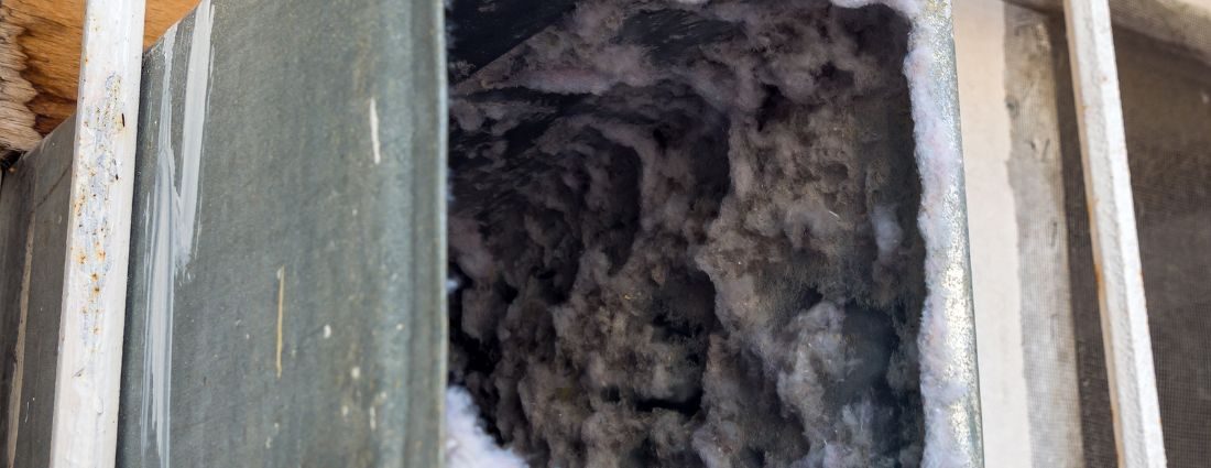 Old Air Duct Filled With Dust
