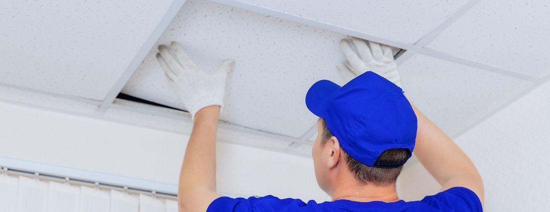 Ceiling Tiles Contain Asbestos