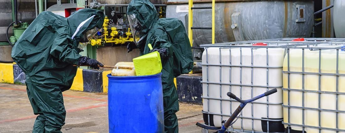 Two Specialists Do Emergency Cleanup After A Disaster